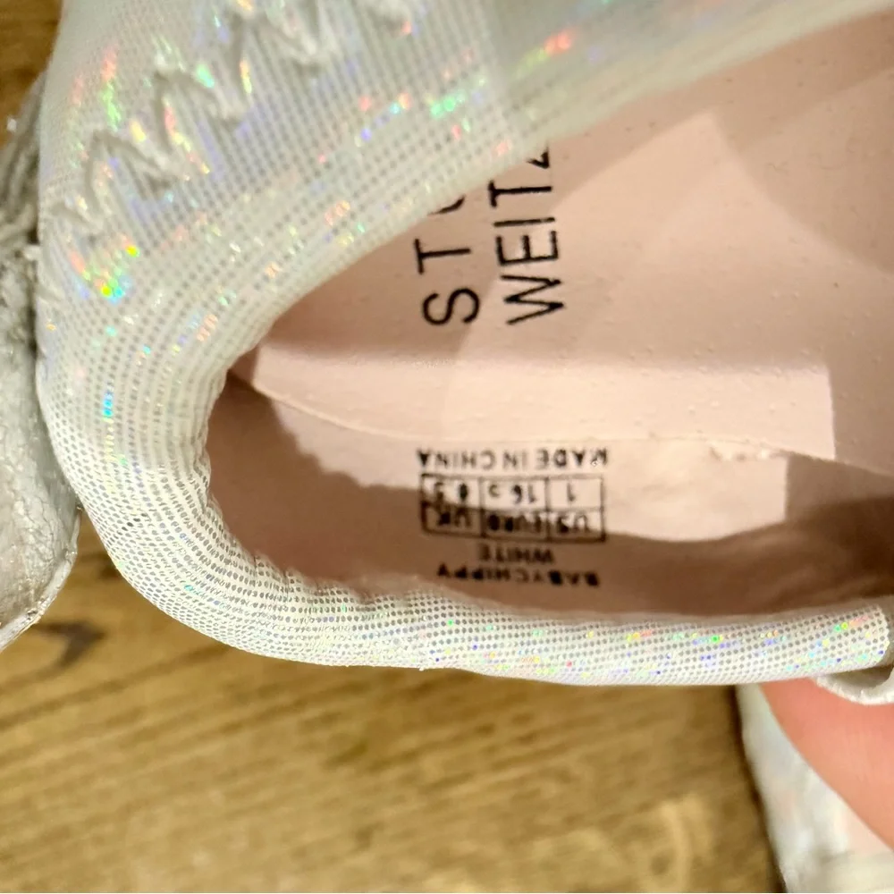 Stuart Weitzman Silver Baby Ballet Flats